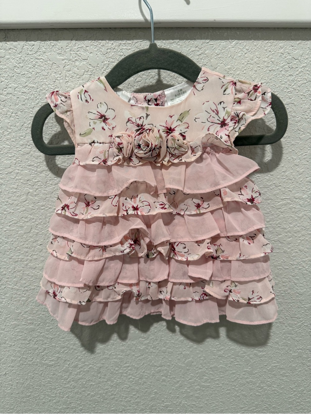 FAO Schwarz Vintage Pink Floral Dress for Baby Girl